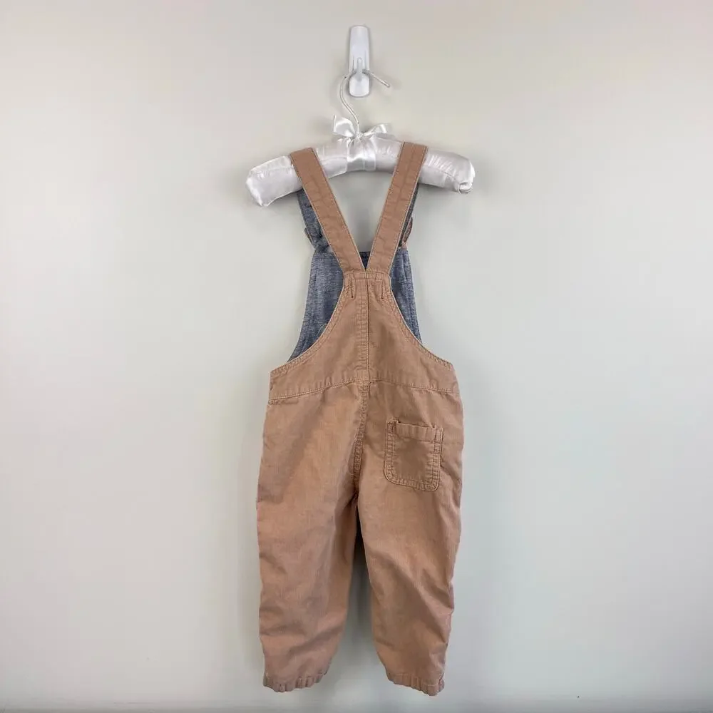 Me & Henry Corduroy Overalls and Plaid Bodysuits Bundle 9-12 Months